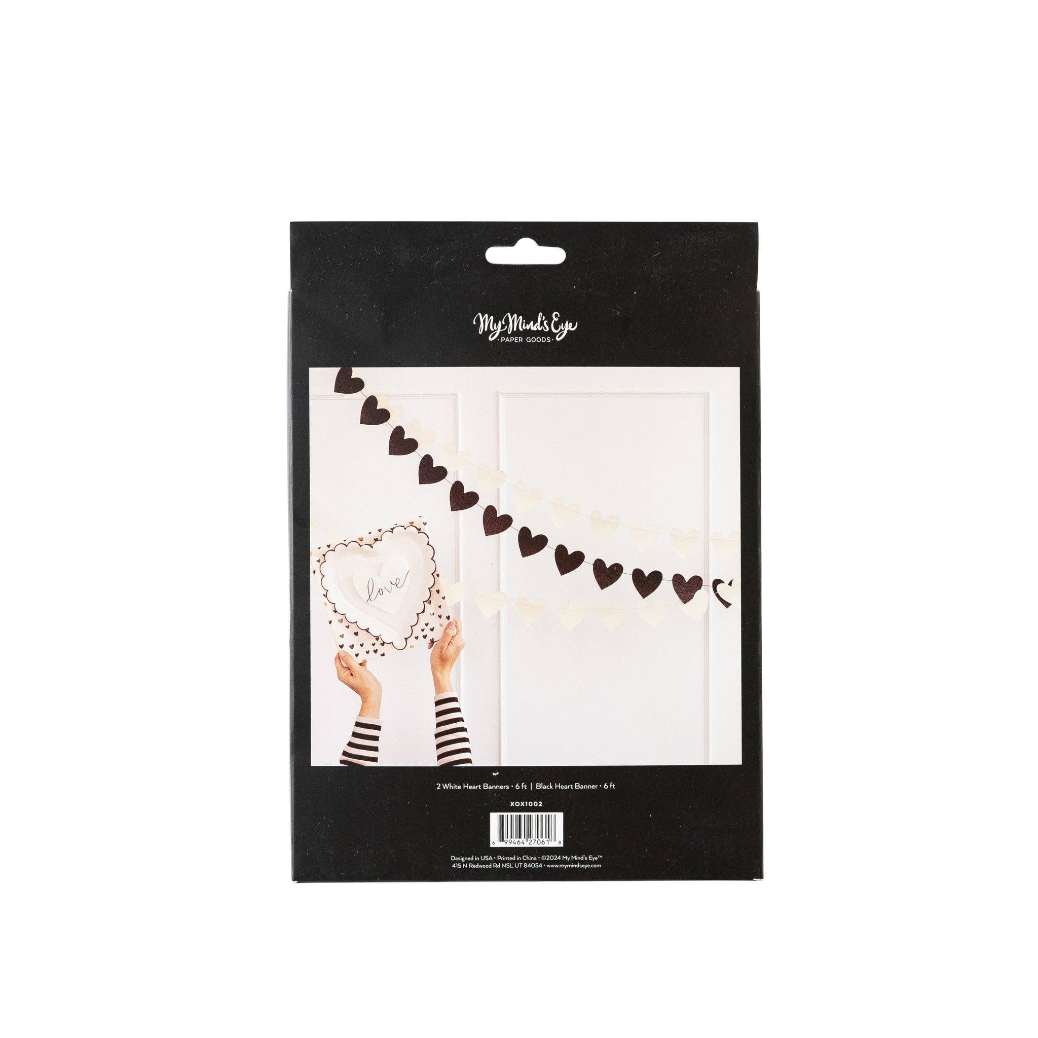 XOX1002 -  Glitter Heart Banner Set