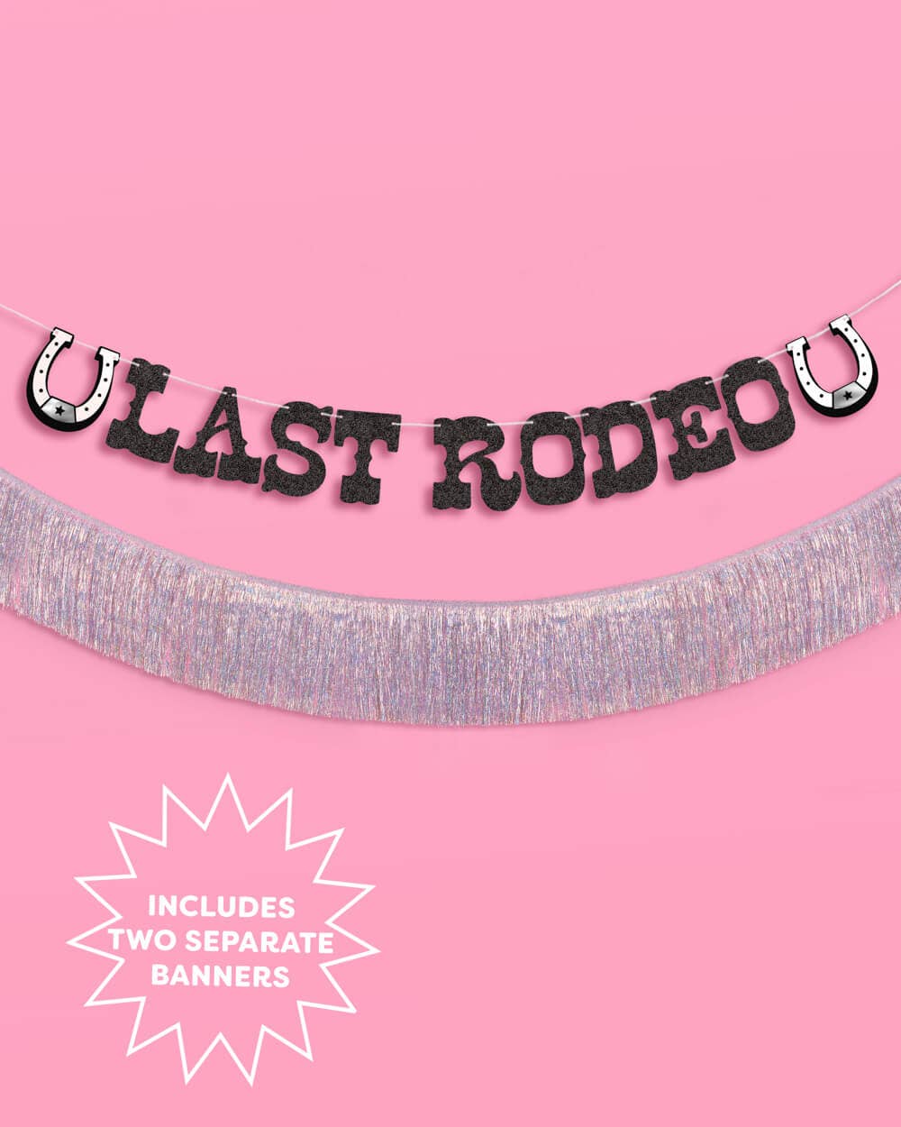 Last Rodeo Banner - two piece bachelorette banner, 5.5' long