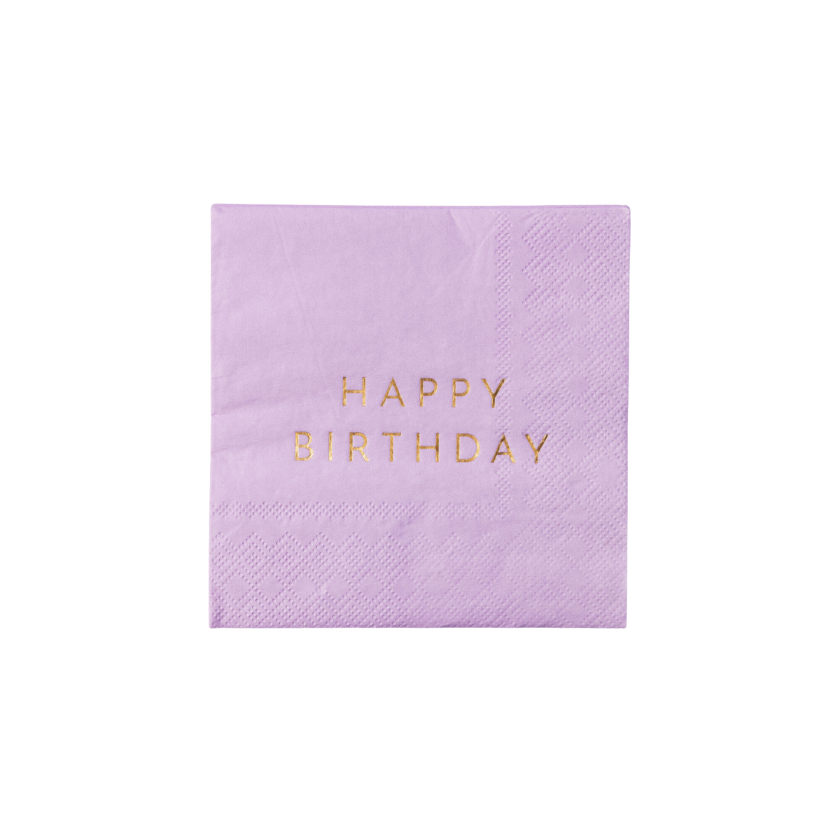 LILAC HAPPY BIRTHDAY COCKTAIL NAPKINS