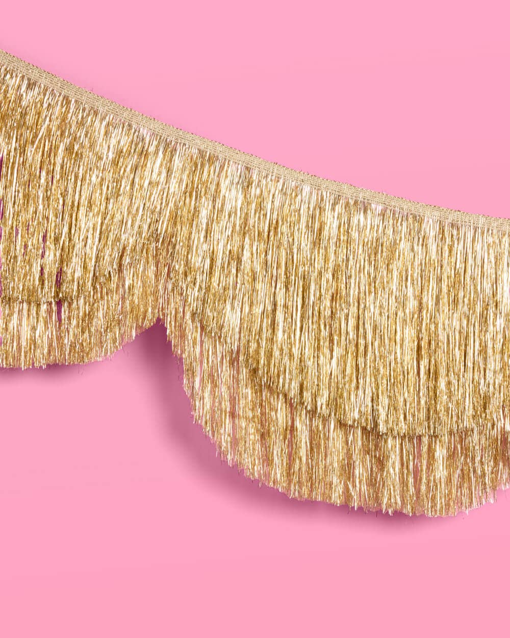 Stay Golden Fringe - scalloped banner, gold, 5 feet