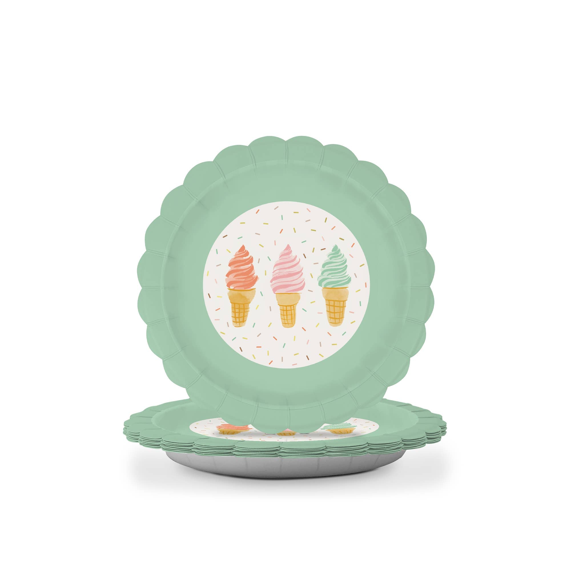 Cool & Creamy Scalloped Dessert Plates