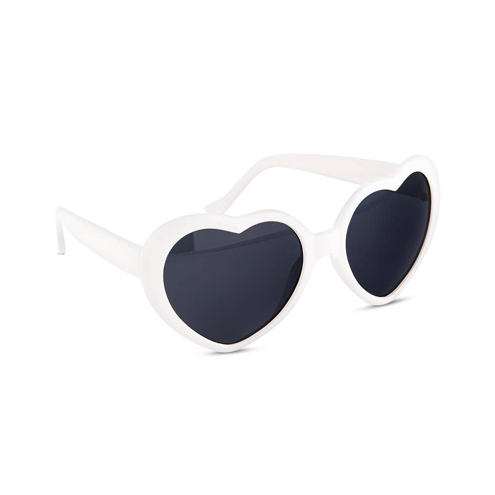 Women's Bachelorette Party Sunglasses - White Hearts