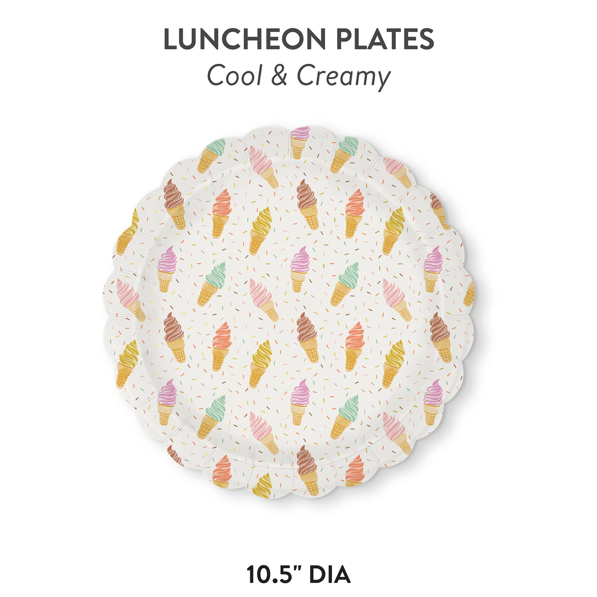 Cool & Creamy Scalloped Luncheon Plates