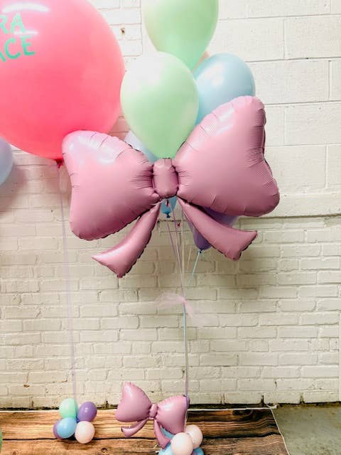 Pink Bow Balloon 40"