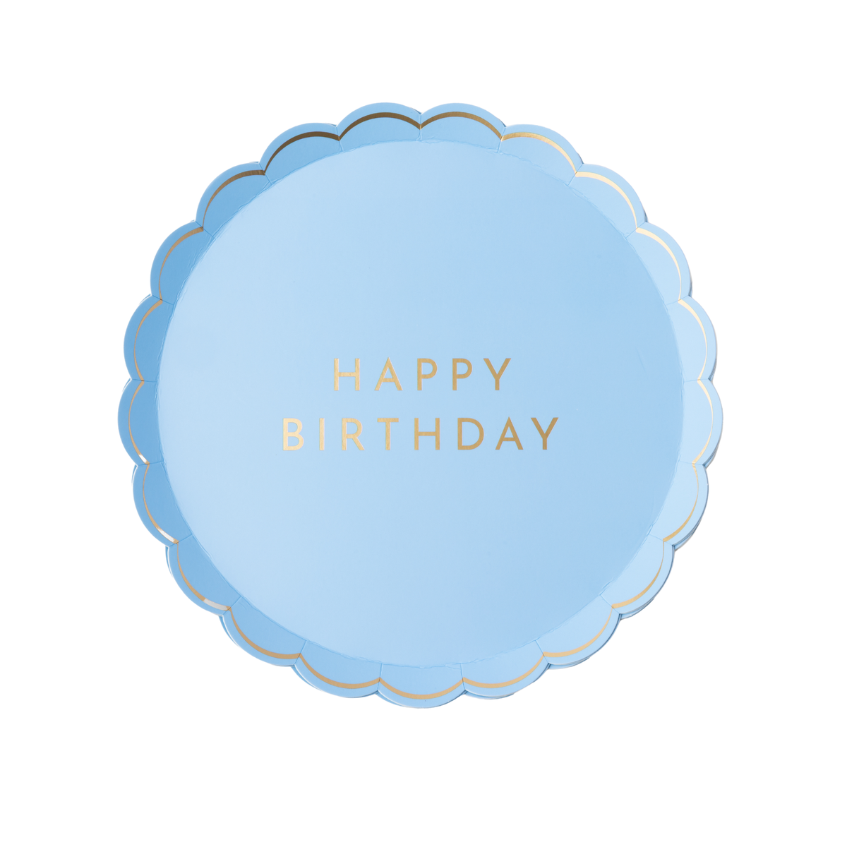 Sky Blue Signature Happy Birthday Small Plates (Set of 8)