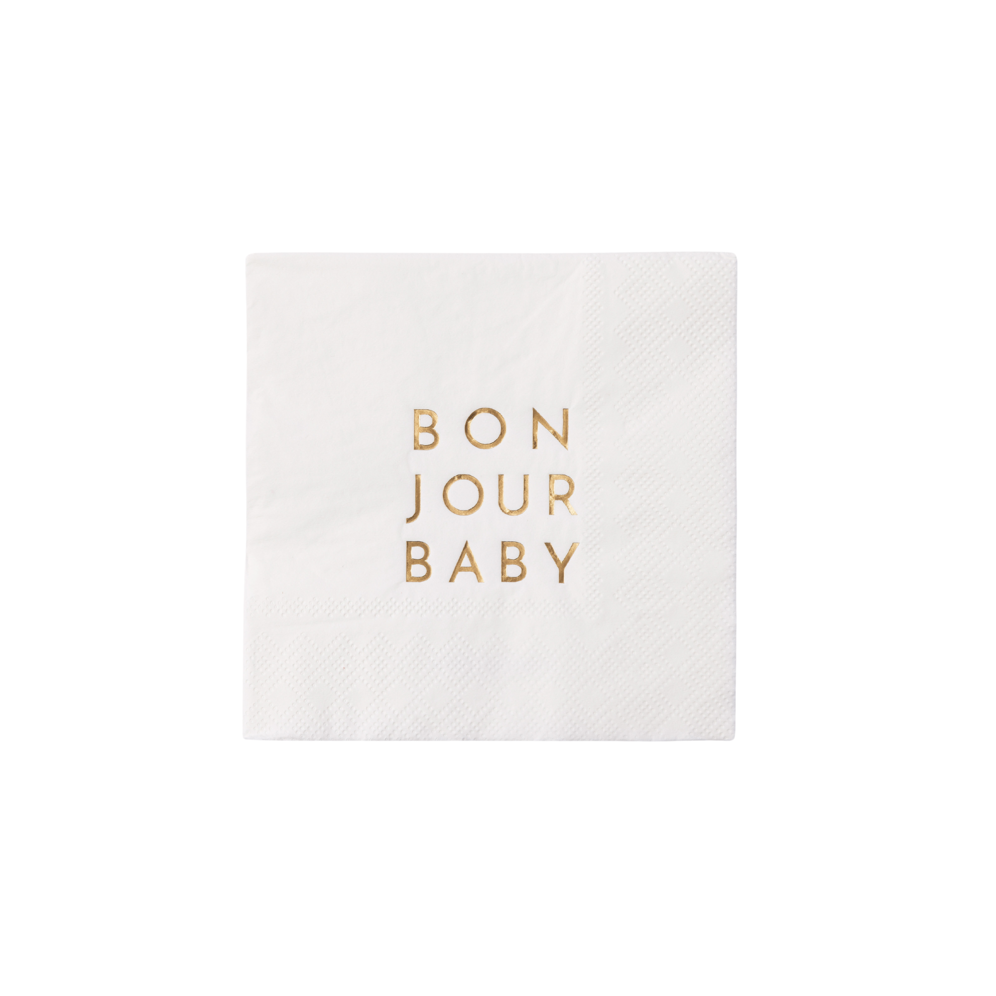 BONJOUR BABY BLANC WHITE COCKTAIL NAPKINS