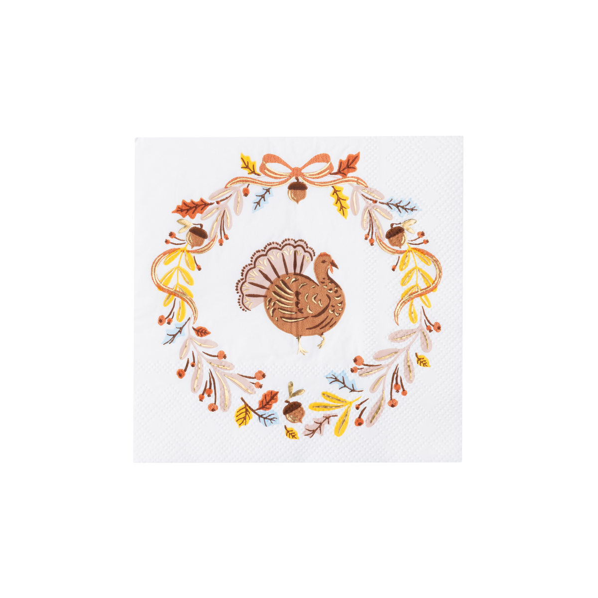 Fall Foliage Turkey Cocktail Napkins (Set of 20)