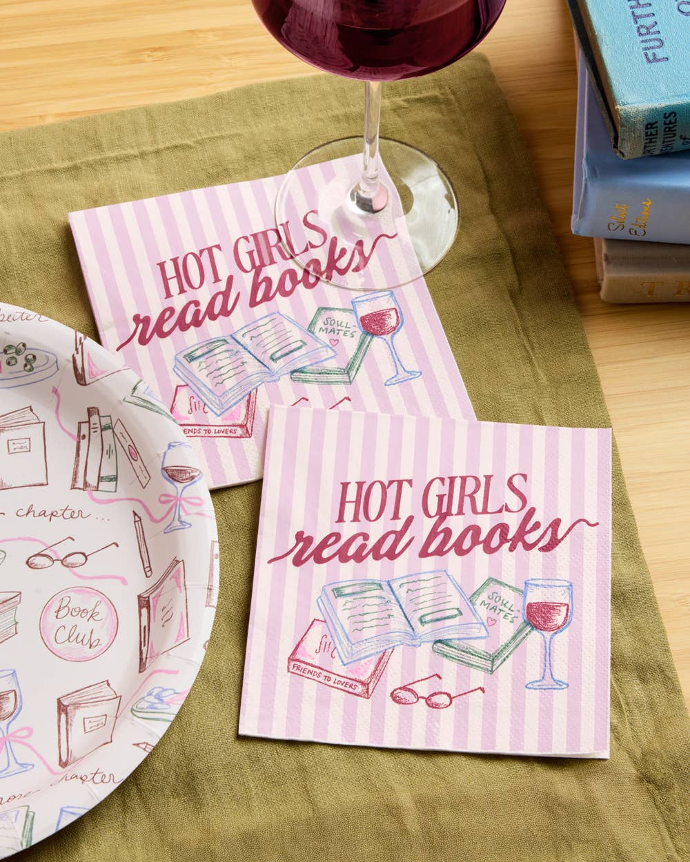 Hot Girls Book Club Napkins | book party, bookish