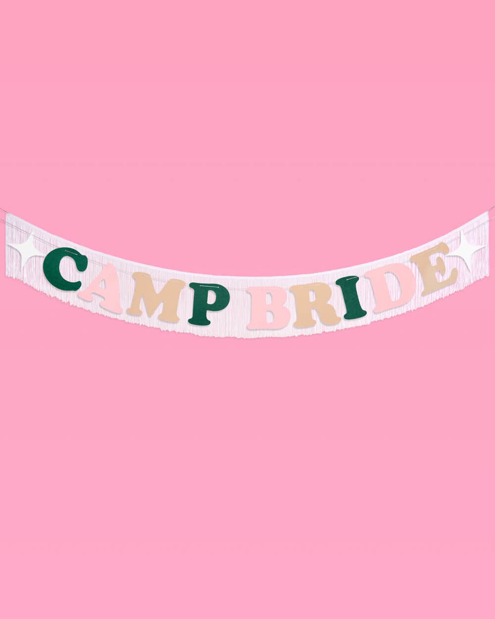 Camp Bride Fringe Banner, Bachelorette, Bride Gift, Engaged