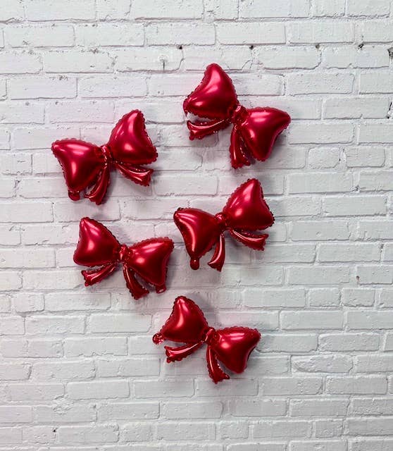 Mini Bows in Red 9" (AIR FILL)