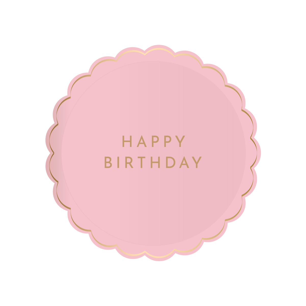 PINK HPY BDAY SMALL PLATE