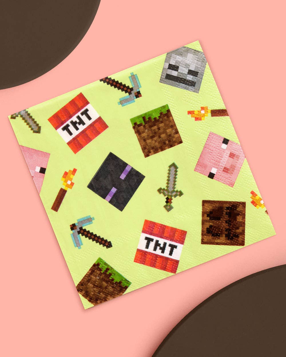 Minecraft Gamer Paper Napkins - 25 ct  kids birthday decor