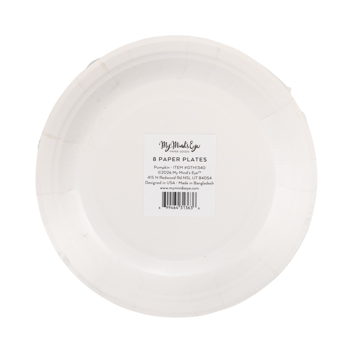 GTH1340 - Pumpkin Line Art Paper Plates