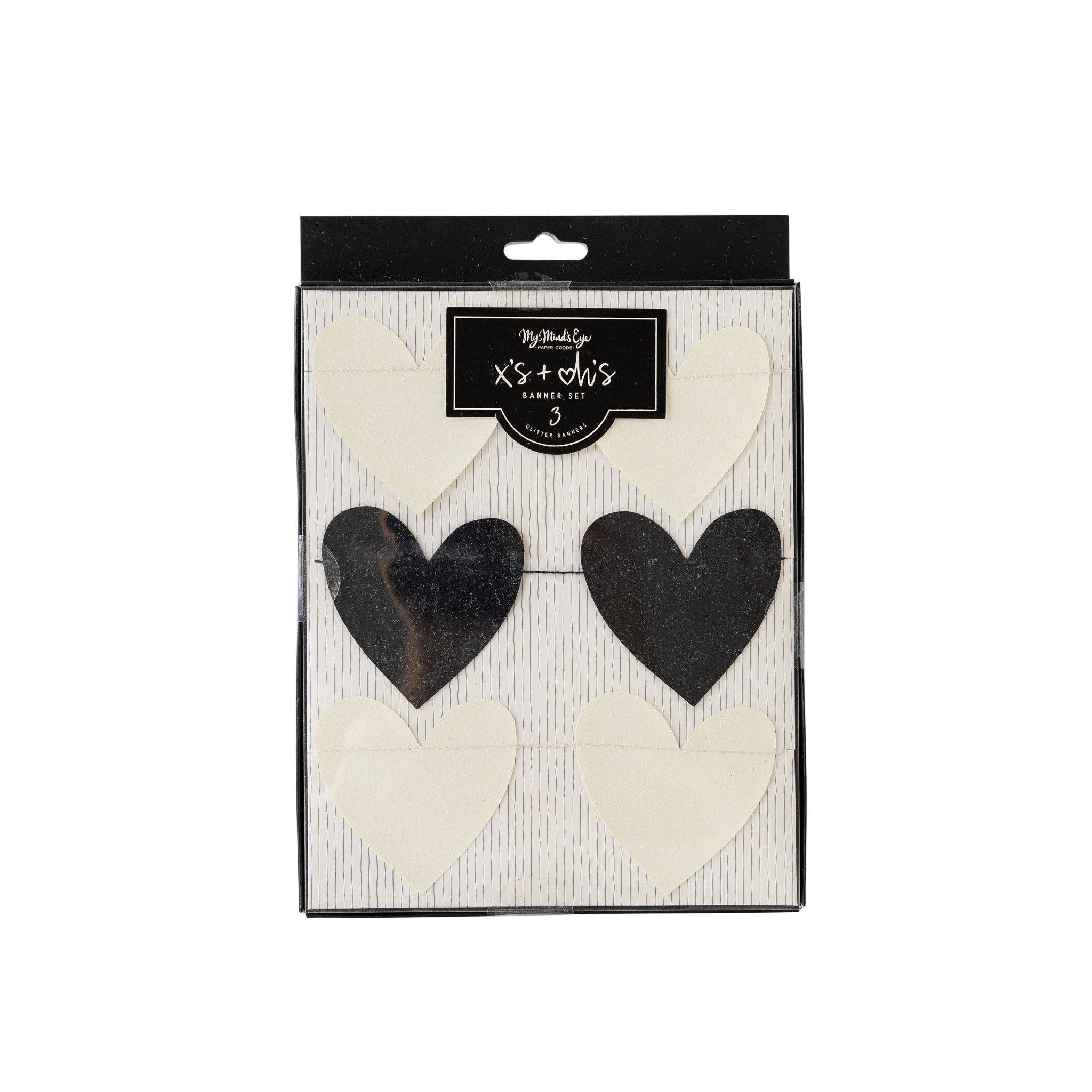 XOX1002 -  Glitter Heart Banner Set